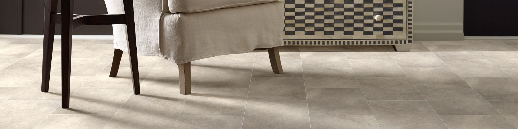 arm chair on tile flooring - Big Dog Flooring in Indianapolis, IN